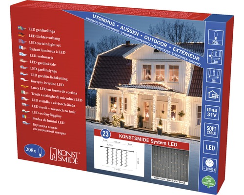 Konstsmide System LED ljusgardin förpackning för utomhusbruk