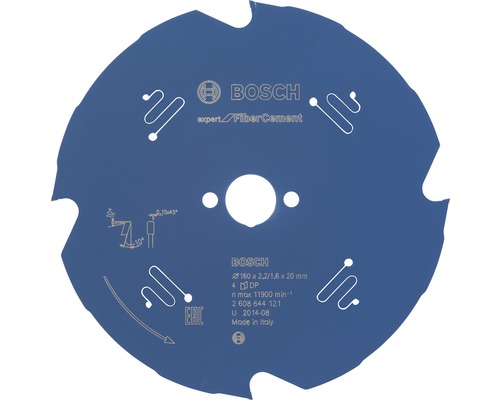 Cirkelsågklinga BOSCH Expert for Fiber Cement Ø 160x2,2/1,6x20mm T4
