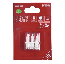 Konstsmide LED-lampor 3V, 0,06W, trepack