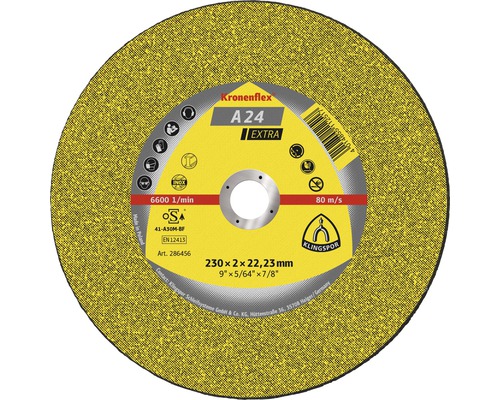 Kapskiva KLINGSPOR A 24 Extra Ø 180x22,23mm Kapskiva med måtten 230 x 2 x 22,23 millimeter