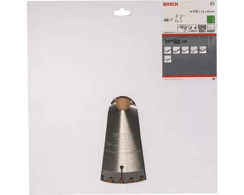 Bosch cirkelsågblad Optiline Wood, diameter 315 millimeter, för trä