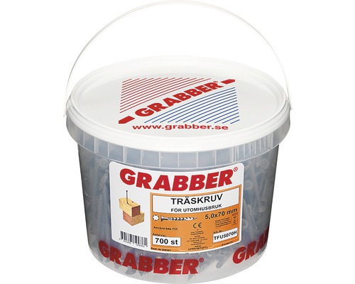 Hink med Grabber träskruvar 5,0x70 millimeter