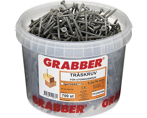 Hink träskruvar för utomhusbruk, 5,0x70 millimeter