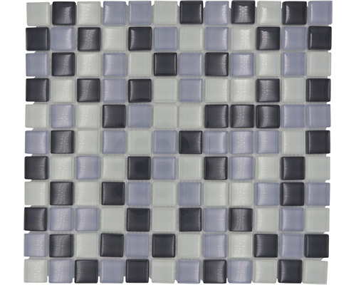 Mosaik glas XCM 8125 30,2x32,7 cm grå/svart/vit