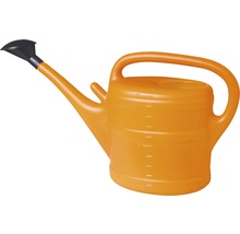 Orange vattenkanna med svart fäste