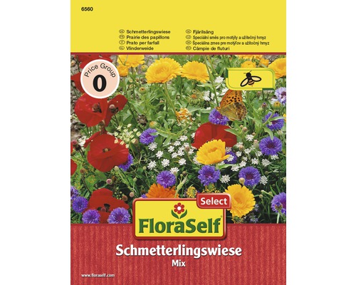 Blomsterängsfrö FLORASELF Select Fjärilsäng 8m²-0