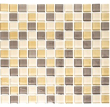 Mosaikplatta med fyrkantiga glasstenar