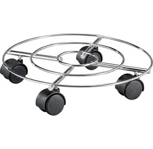Blomvagn WAGNER Multiroller krom/stål Ø30cm 60kg