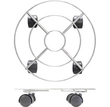 Blomvagn WAGNER Multiroller krom/stål Ø30cm 60kg