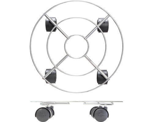 Växtrullare av metall med hjul