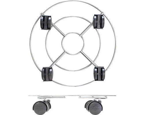 Växtrullare i metall med hjul