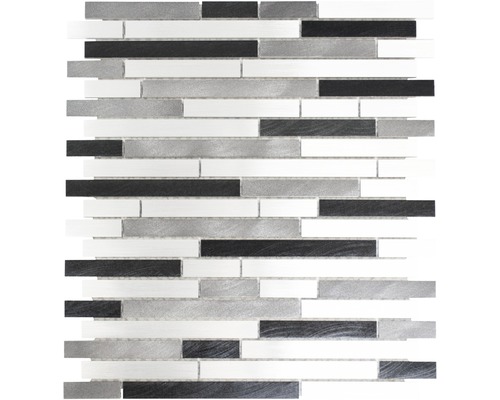 Mosaik aluminium antracit svart 31,7x31,7 cm