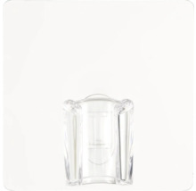 Transparent fästelement av plast