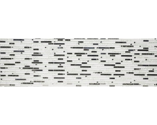 Mosaikplatta med glas- och metallelement för väggdesign