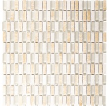Mosaikplatta med glas- och naturstensutseende