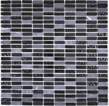 Mosaikplatta av glas och sten