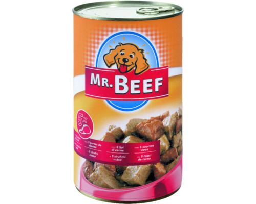 Hundmat MR. BEEF 5 sorters kött 1200g