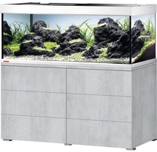 Akvarium med skåp och inredning
