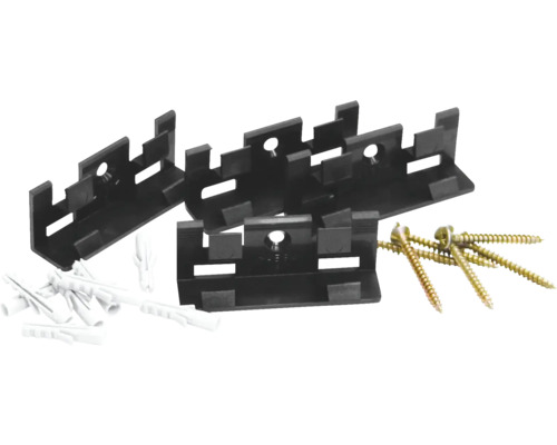 Hållare med skruvar och pluggar