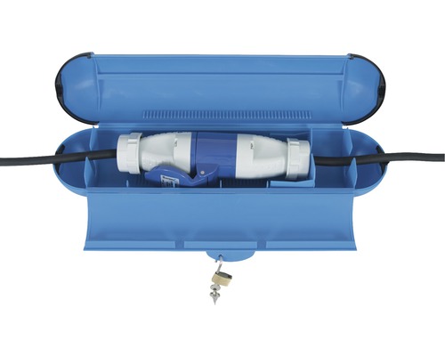 Kabellåda med kontakt och hänglås