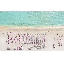 Fototapet KOMAR Pure Pink Umbrella strand hav 4 delar 400x250cm P011-VD4-thumb-0