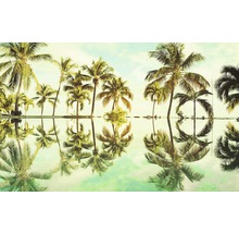 Illustration med palmer och deras reflektion