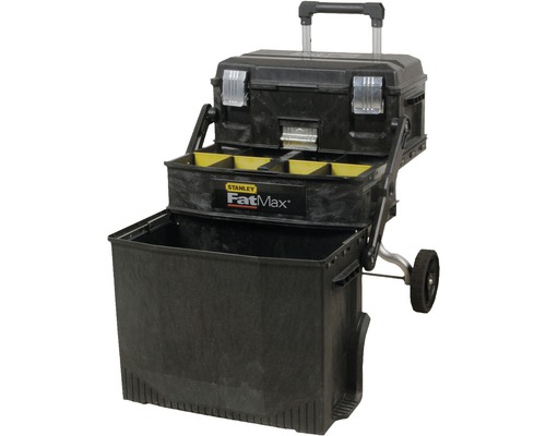 Stanley FatMax rullande verktygslåda med flera fack och teleskophandtag