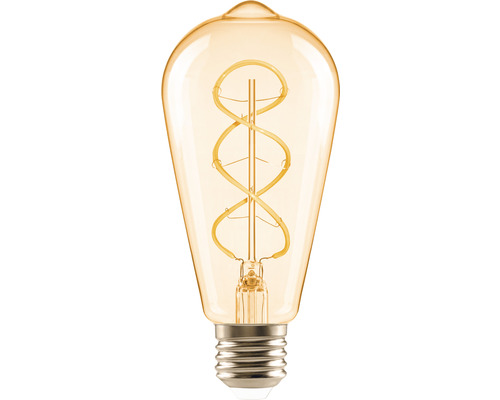Edisonlampa FLAIR LED ST64 E27 4W(28W) 300lm 2200K varmvit spiral amber
