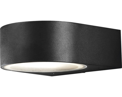 Svart LED-vägglampa