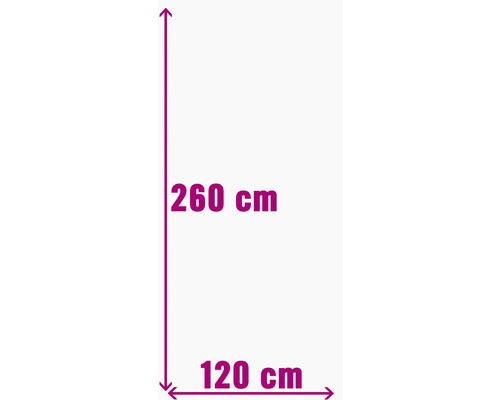 Mått: 260 cm höjd, 120 cm bredd