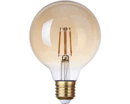 Globlampa FLAIR LED G95 E27 4W(33W) 380lm 2000K varmvit amber filament