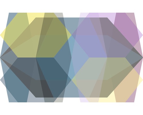Fototapet KOMAR Pure Gem Stone Diamond geometrisk 4 delar 400x250cm PRH-1094 Abstrakta geometriska former