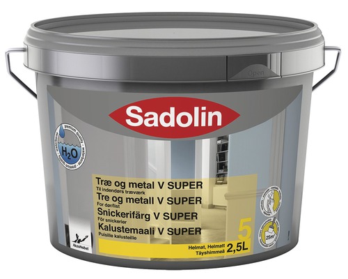 Snickerifärg SADOLIN V Super 5 vit 2,5L