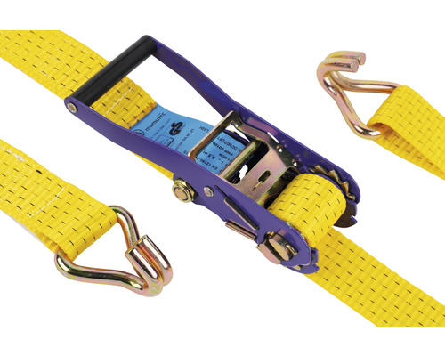 Spännband med spärr och krokar