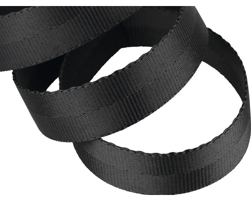 Svart spännband i polyester