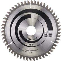 Cirkelsågklinga BOSCH Multi Material Ø 190x30mm Z 54