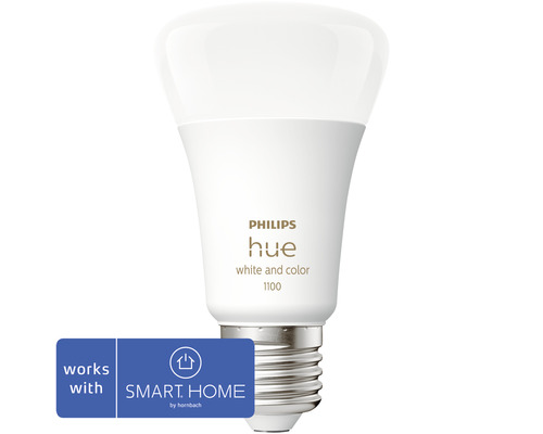 Philips Hue lampa, vit och färgad belysning, 1100