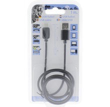 Laddnings- + datakabel USB/USB-C 100 cm svart-thumb-1