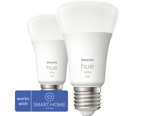 Två Philips Hue White 1100 glödlampor