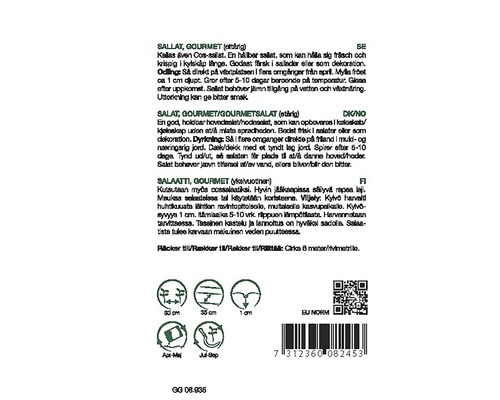 Information om odling av gourmetsallat