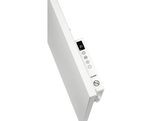 Elektrisk radiator med digital display och kontrollknappar