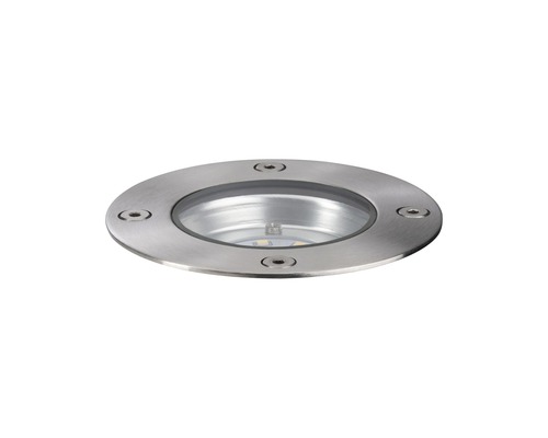 Decklight PAULMANN Plug & Shine rund 3.6W 300lm 3000K Ø98/95mm IP65 230/24V silver Markspotlight i rostfritt stål