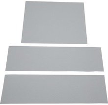 Tre grå filtplattor