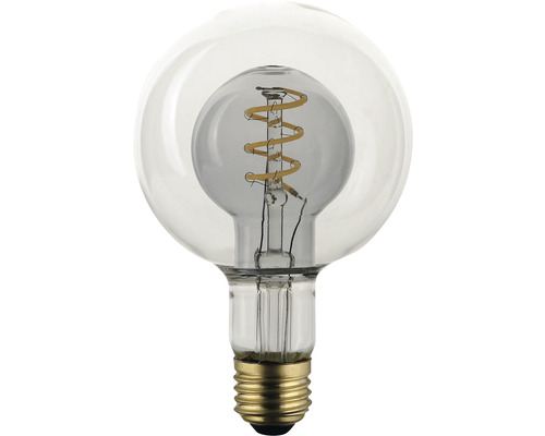Globlampa FLAIR LED G95 E27 4W(26W) 270lm 2700K varmvit klar Dekorativ glödlampa med spiral