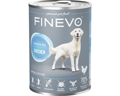 Hundmat FINEVO Sensitive Dog kyckling pur 800g