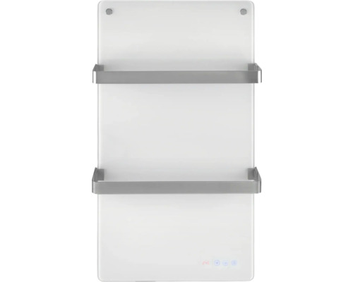 Glasradiator med två handdukshållare