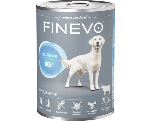 Hundmat FINEVO Sensitive Dog nöt pur 400g