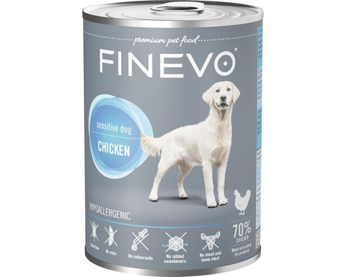 Hundmat FINEVO Sensitive Dog kyckling pur 400g