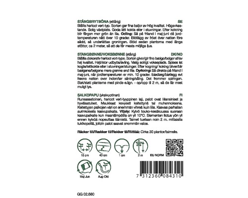 Information om odling och skörd av störbönor