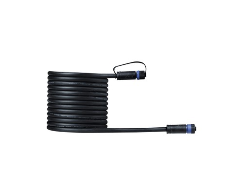 Förlängningskabel PAULMANN Plug & Shine 1in-1ut IP68 24V svart 5m Förlängningskabel med kontaktanslutning